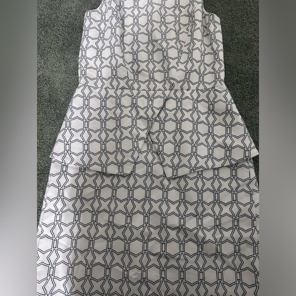 Tibi White Geometric Sleeveless Dress size 0 - Picture 5 of 11